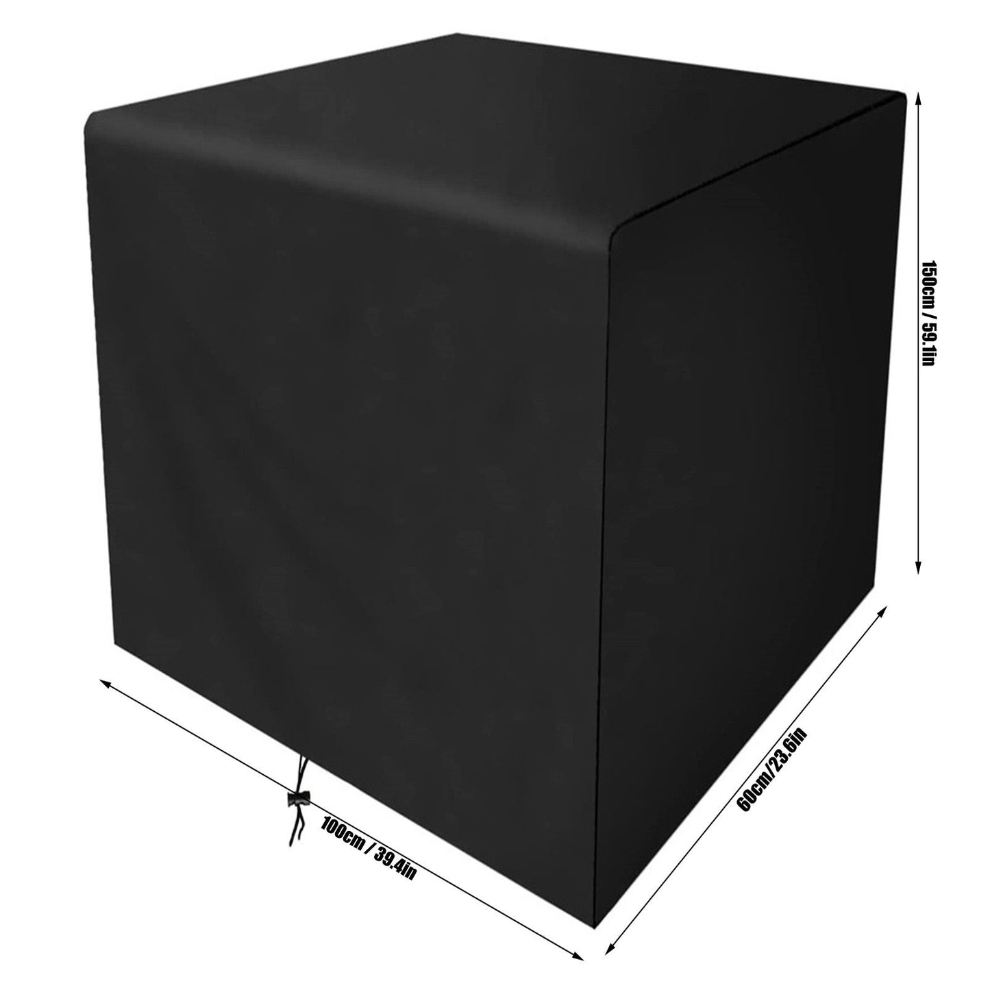 Dust Cover 150x100x60cm/59.1x39.4x23.6in Rectangle Waterproof Dust Proof Outdoor Table Cover V1294-YM0523-3111220040711