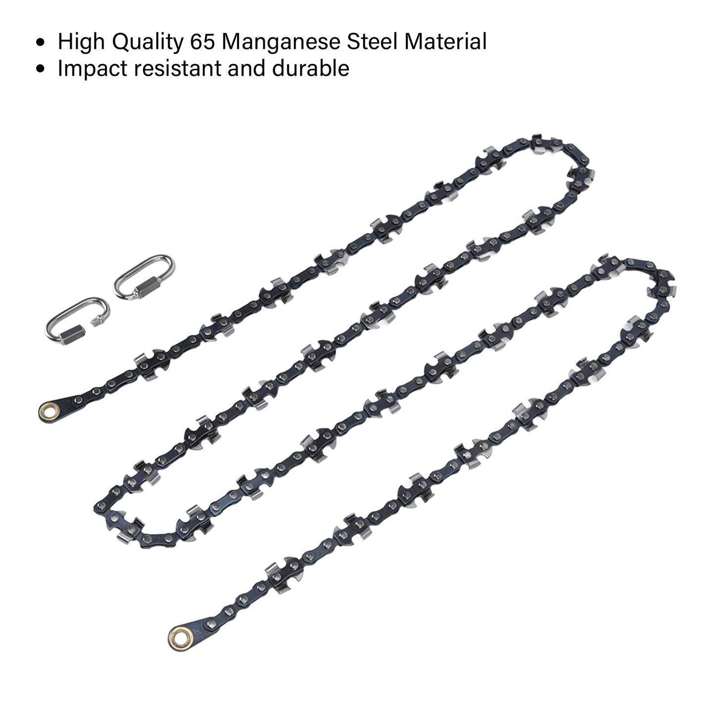 Hand Rope Chain Saw Efficient Both Sides Teeth Blades Folding Pocket Chainsaw for Tree Limb 53 Inch V1294-YM0523-3111220043511