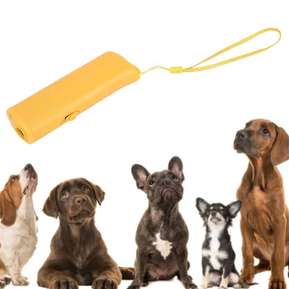 Ultrasonic Dog Trainer Device Portable Effective Dog Repeller for Barking Digging ChewingYellow V1294-YM0523-3111220044612