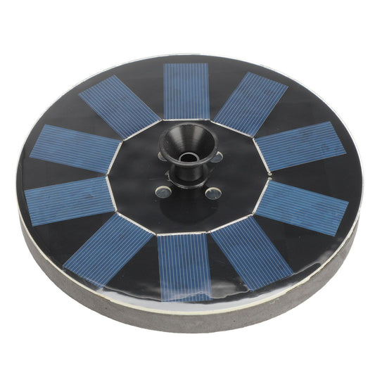 Solar Fountain Round 1.4W Floating Solar Landscape Fountain with Lights for Pool Pond Garden Decoration Black V1294-YM0523-3111220046111
