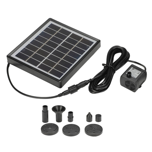 Solar Fountain Pump Energy Saving High Efficiency Black Solar Fountain for Garden Bird Bath Small Pond 2W V1294-YM0523-3111220046611
