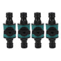 4pcs Hose Quick Connector Plastic Leakage Proof Dual Head Garden Hose Adapter for Irrigation System V1294-YM0523-3111220049411