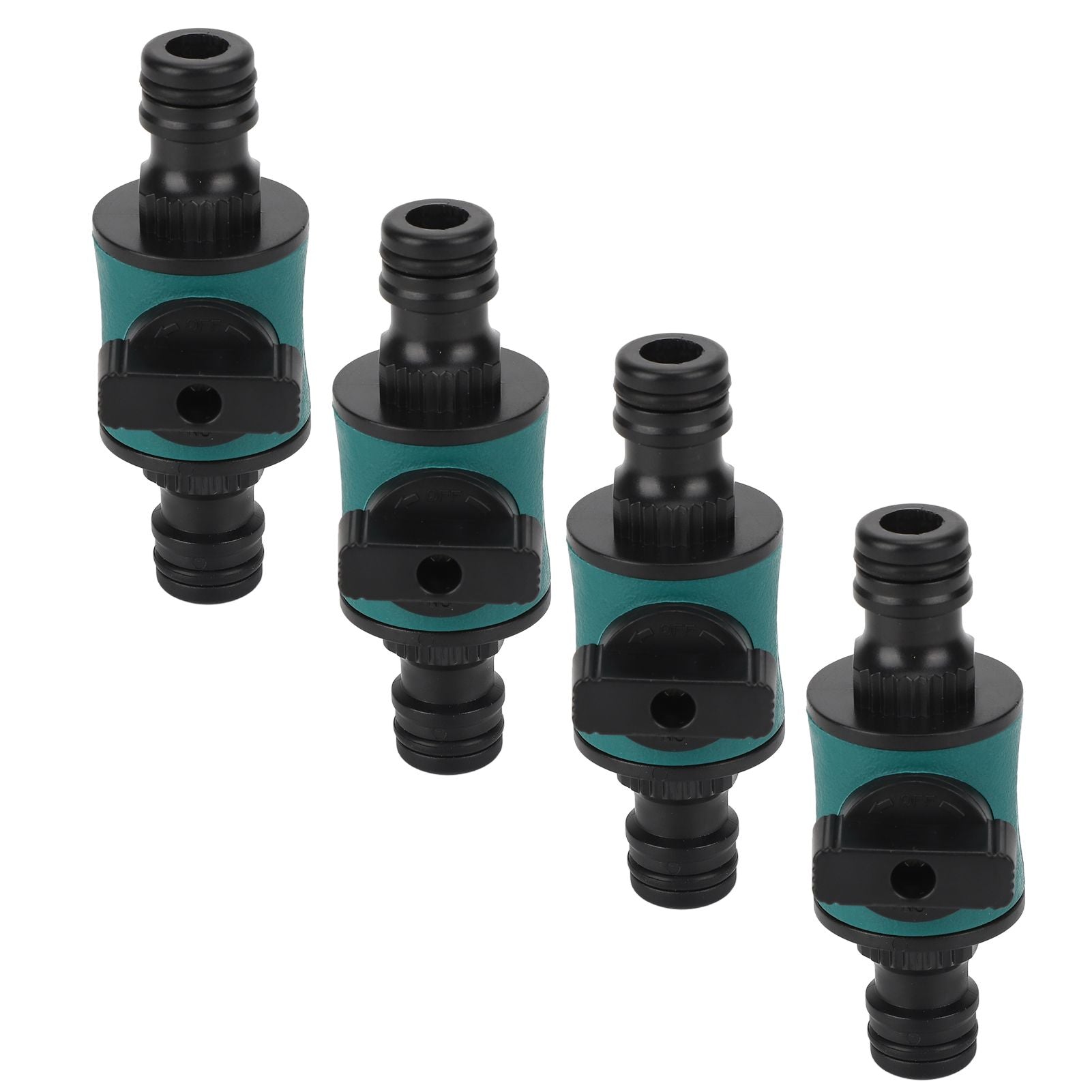 4pcs Hose Quick Connector Plastic Leakage Proof Dual Head Garden Hose Adapter for Irrigation System V1294-YM0523-3111220049411