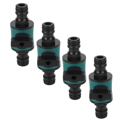4pcs Hose Quick Connector Plastic Leakage Proof Dual Head Garden Hose Adapter for Irrigation System V1294-YM0523-3111220049411