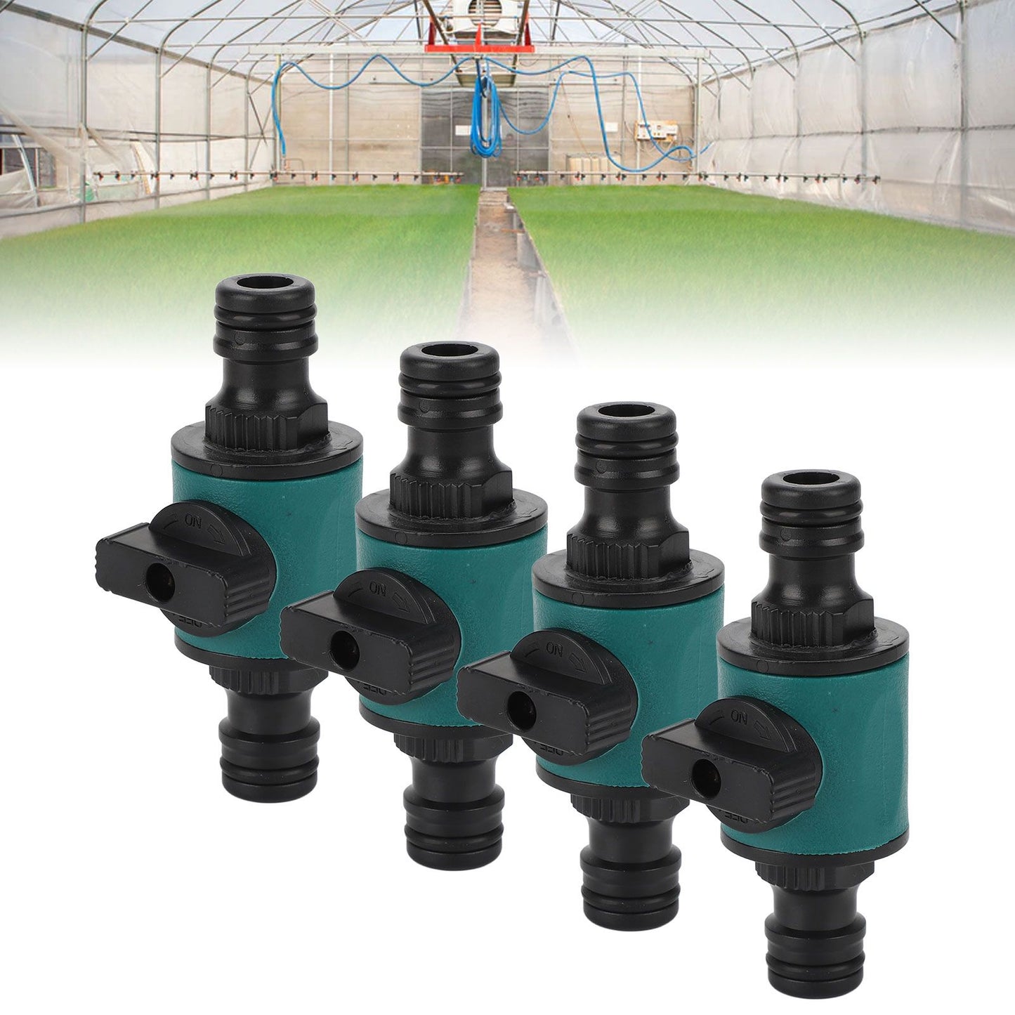 4pcs Hose Quick Connector Plastic Leakage Proof Dual Head Garden Hose Adapter for Irrigation System V1294-YM0523-3111220049411