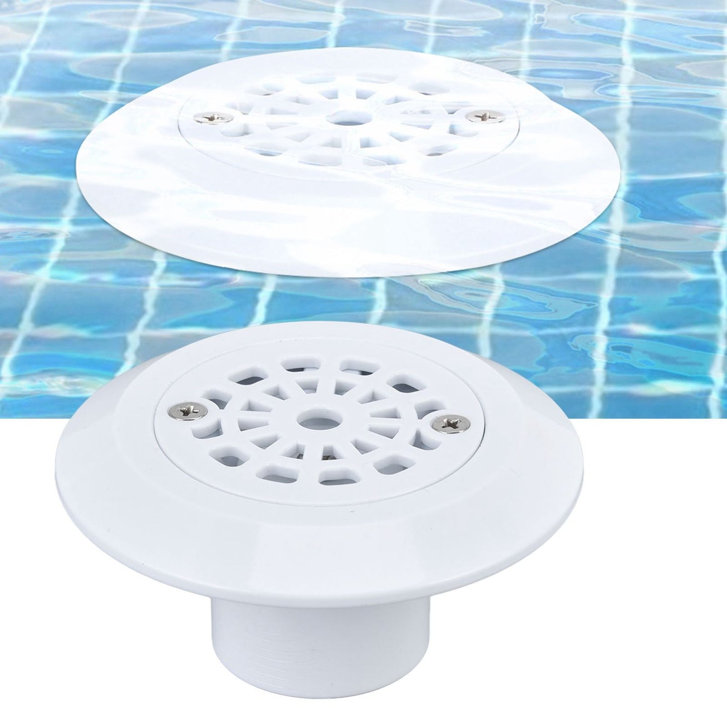 Plastic Pool Water Outlet White Floor Drain Water Inlet Draining Accessory for Swimming Pools Hot Springs Spas V1294-YM0523-3111220051811