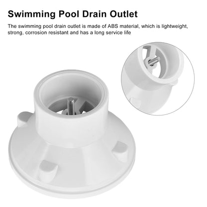 Swimming Pool Drain Outlet Built in Screw Adjustment Easy Replaceable White ABS Material Water Inlet Outlet V1294-YM0523-3111220051911