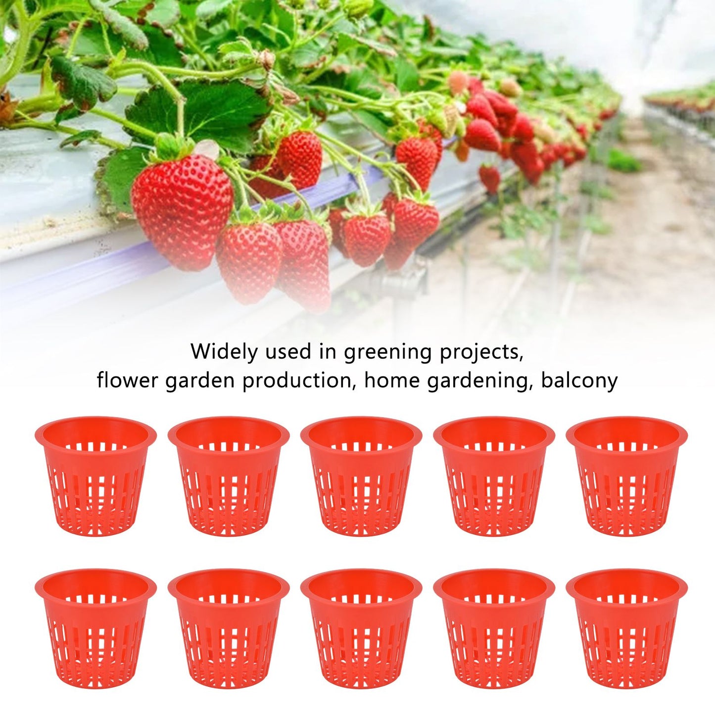 10PCS Planting Basket Plant Cultivation Basket Plastic Hydroponic Planting Mesh Cup for Garden V1294-YM0523-3111220054511