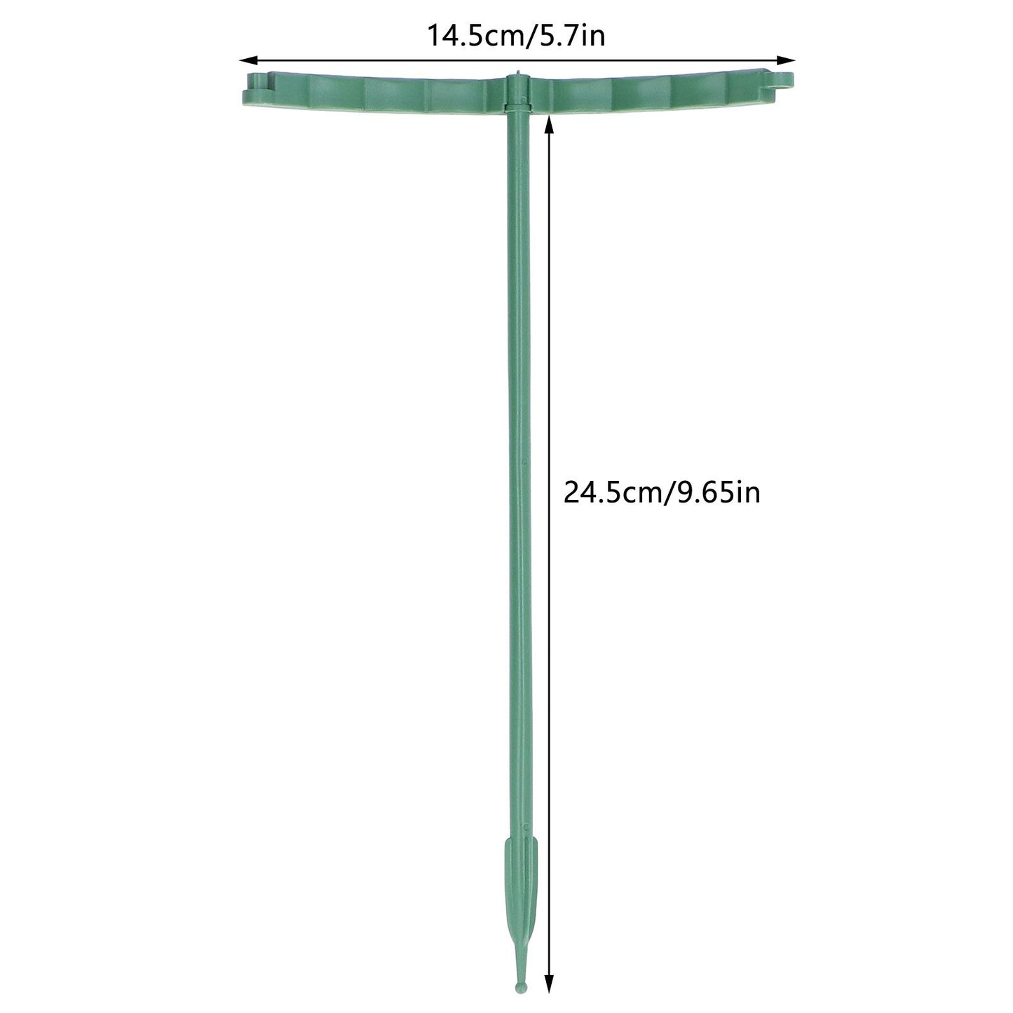 12 Sets Plant Support Stakes with Half Round Support Ring Plastic Garden Tool for Flower Pot Vegetable V1294-YM0523-3111220057311