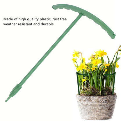 12 Sets Plant Support Stakes with Half Round Support Ring Plastic Garden Tool for Flower Pot Vegetable V1294-YM0523-3111220057311
