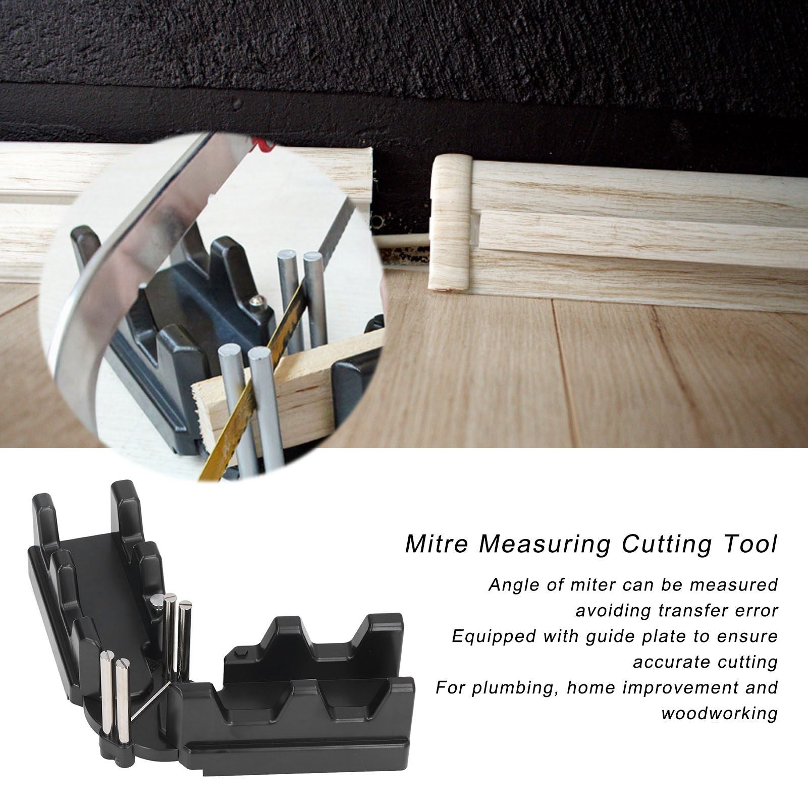 Mitre Measuring Cutting Tool Mitre Angle Tool Template Instrument Home Supplies 2 in 1 V1294-YM0523-3111220059711