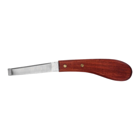 Horse Hoof Knife Hoof Trimming Tool with Wooden Handle Stainless Steel Blade for Farm Single Edged Left Hand V1294-YM0523-3111220060311