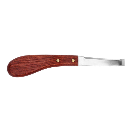 Horse Hoof Knife Hoof Trimming Tool with Wooden Handle Stainless Steel Blade for Farm Single Edged Right Hand V1294-YM0523-3111220060312