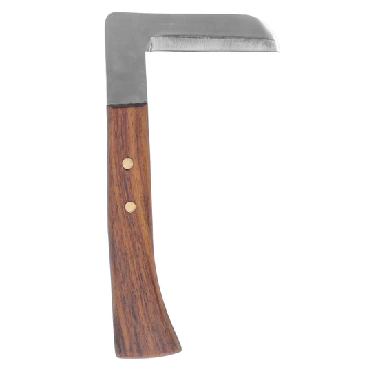 Steel L Shape Hoof Knife Ergonomic Curved Handle Hoof Trimming Tool for Farm Horse Single Blade On Left Hand V1294-YM0523-3111220060611