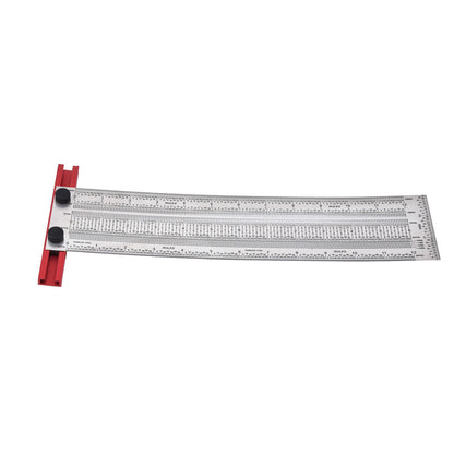 T Rule Stainless Steel Silver Scribing Ruler Woodworking Measuring Tool Positioning Gauge 12in V1294-YM0523-3111220060913