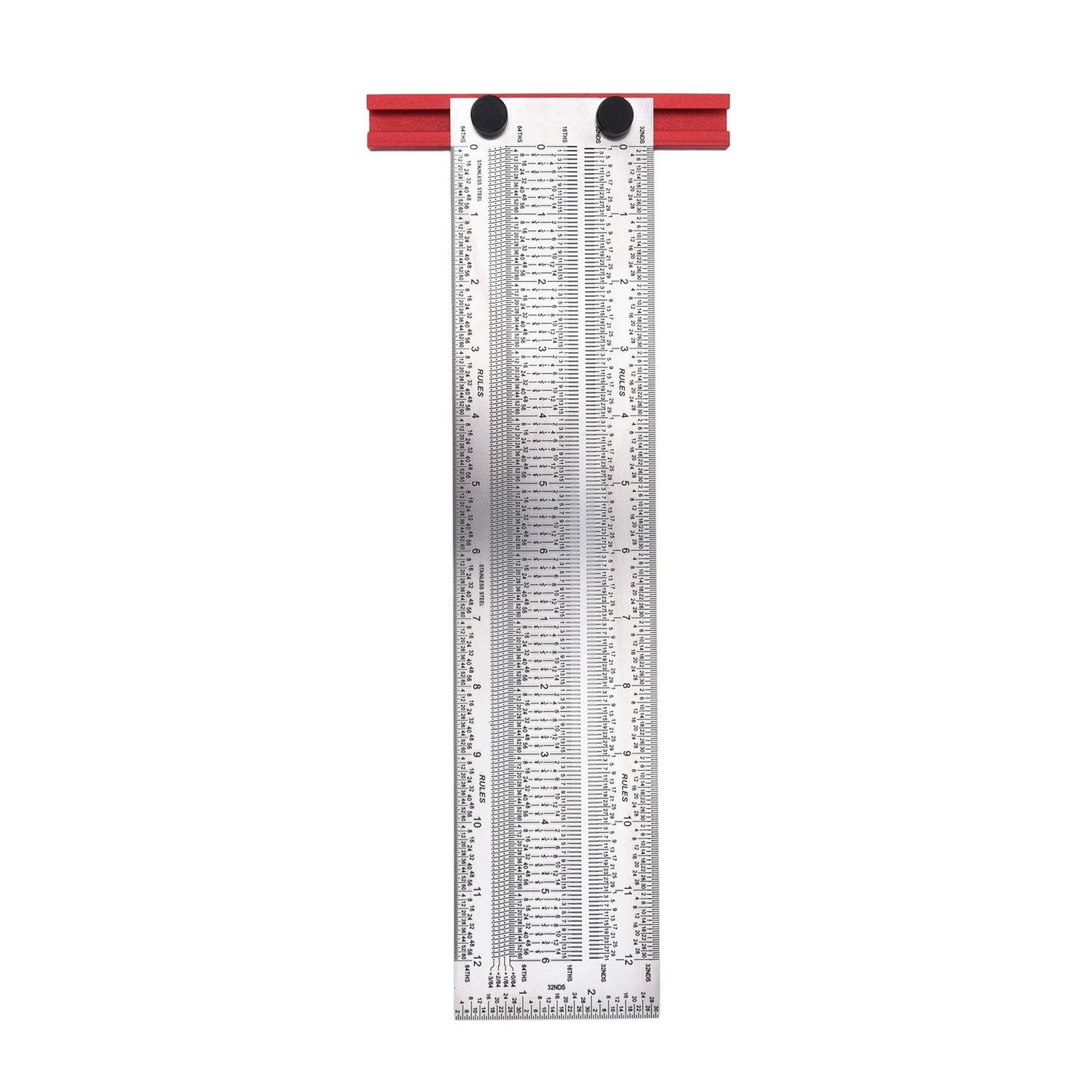 T Rule Stainless Steel Silver Scribing Ruler Woodworking Measuring Tool Positioning Gauge 12in V1294-YM0523-3111220060913