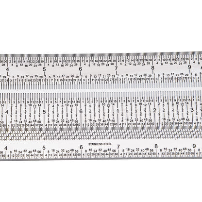 T Rule Stainless Steel Silver Scribing Ruler Woodworking Measuring Tool Positioning Gauge 12in V1294-YM0523-3111220060913