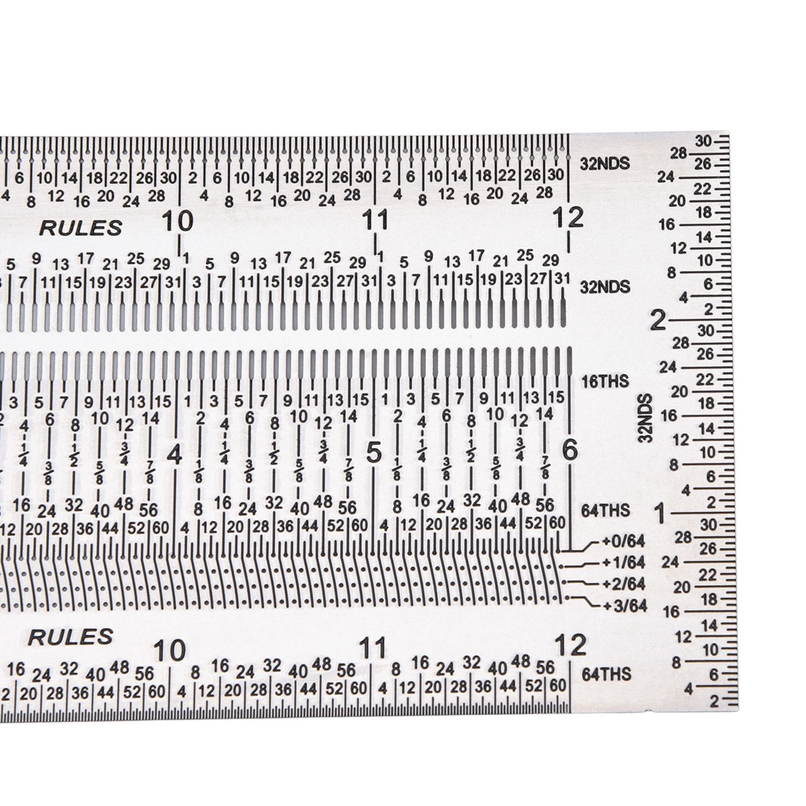 T Rule Stainless Steel Silver Scribing Ruler Woodworking Measuring Tool Positioning Gauge 12in V1294-YM0523-3111220060913
