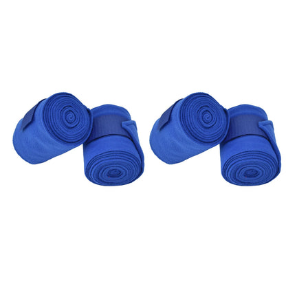 4Pcs Horse Leg Warp Hoop and Loop Fastener Guard Soft Polyester Set Kit for Dog Cow Cat Blue V1294-YM0523-3111220061211