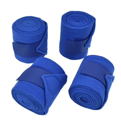 4Pcs Horse Leg Warp Hoop and Loop Fastener Guard Soft Polyester Set Kit for Dog Cow Cat Blue V1294-YM0523-3111220061211