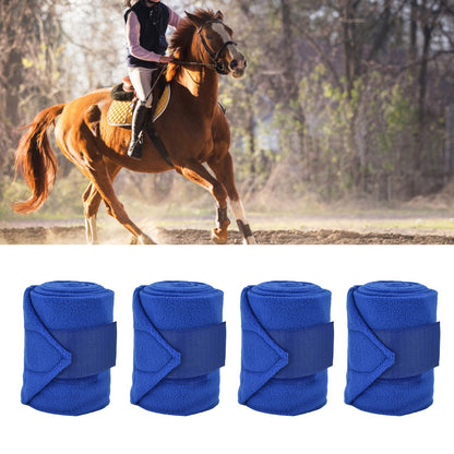 4Pcs Horse Leg Warp Hoop and Loop Fastener Guard Soft Polyester Set Kit for Dog Cow Cat Blue V1294-YM0523-3111220061211