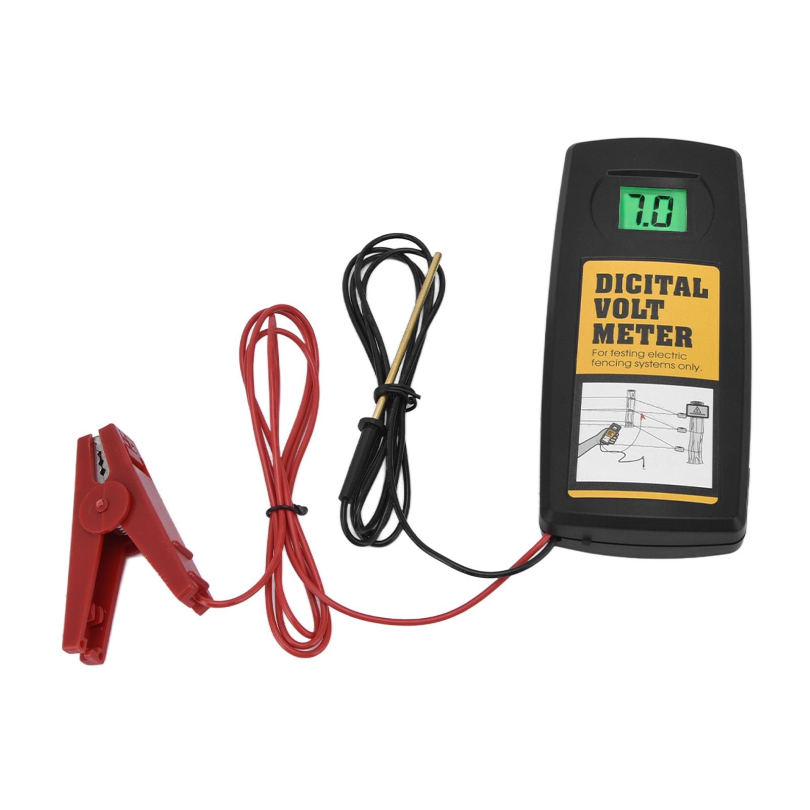Electric Fence Voltage Meter 9.9KV LCD Digital Display Voltage Tester with Backlight 200-9900V V1294-YM0523-3111220061611