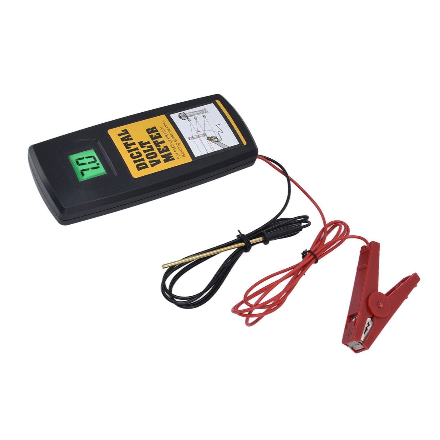 Electric Fence Voltage Meter 9.9KV LCD Digital Display Voltage Tester with Backlight 200-9900V V1294-YM0523-3111220061611