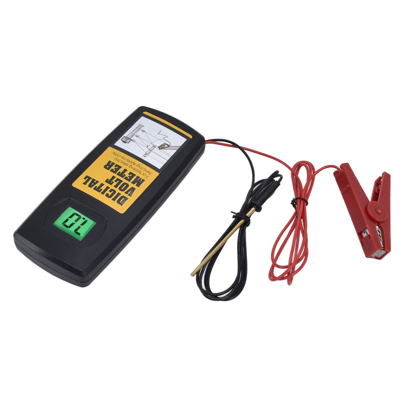 Electric Fence Voltage Meter 9.9KV LCD Digital Display Voltage Tester with Backlight 200-9900V V1294-YM0523-3111220061611