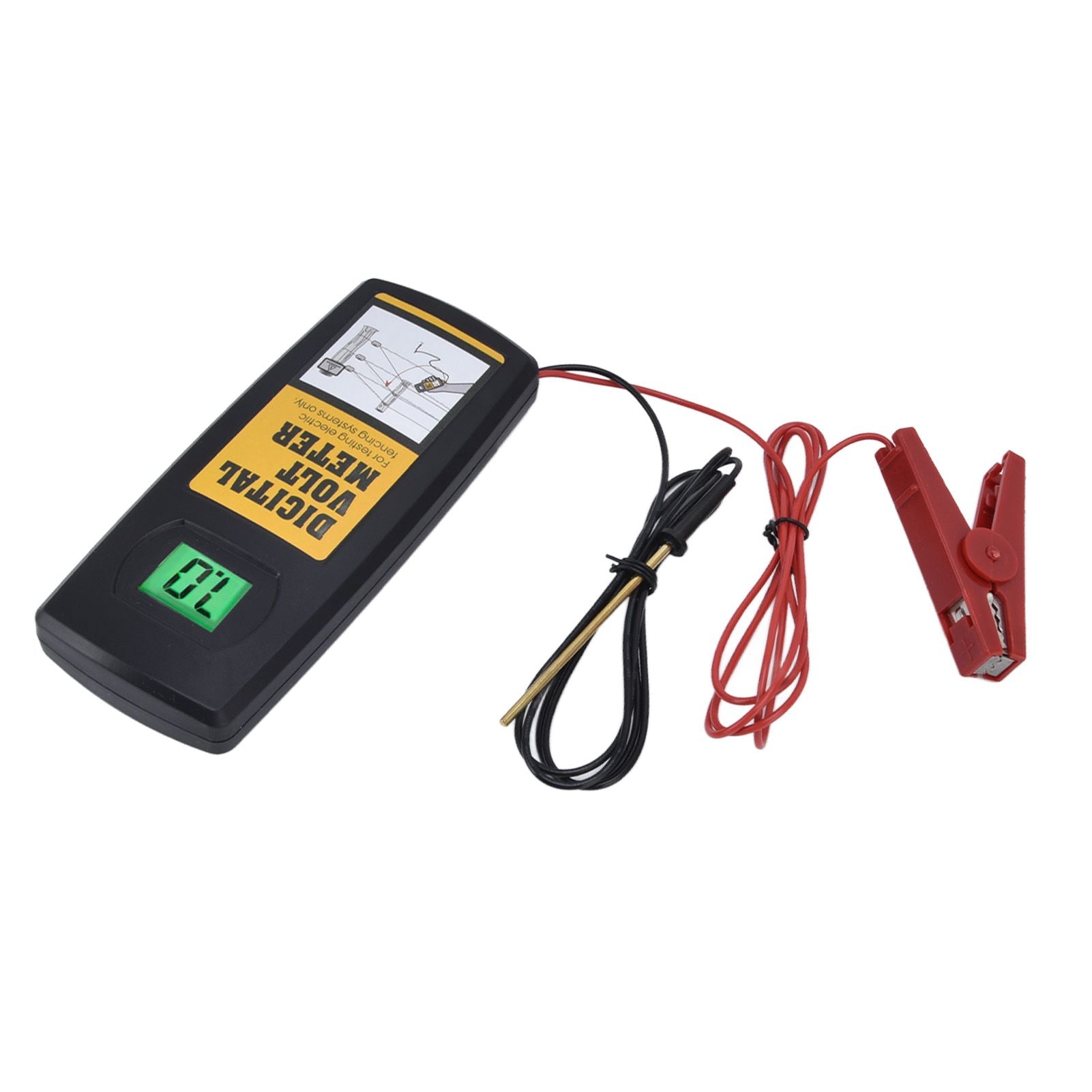 Electric Fence Voltage Meter 9.9KV LCD Digital Display Voltage Tester with Backlight 200-9900V V1294-YM0523-3111220061611