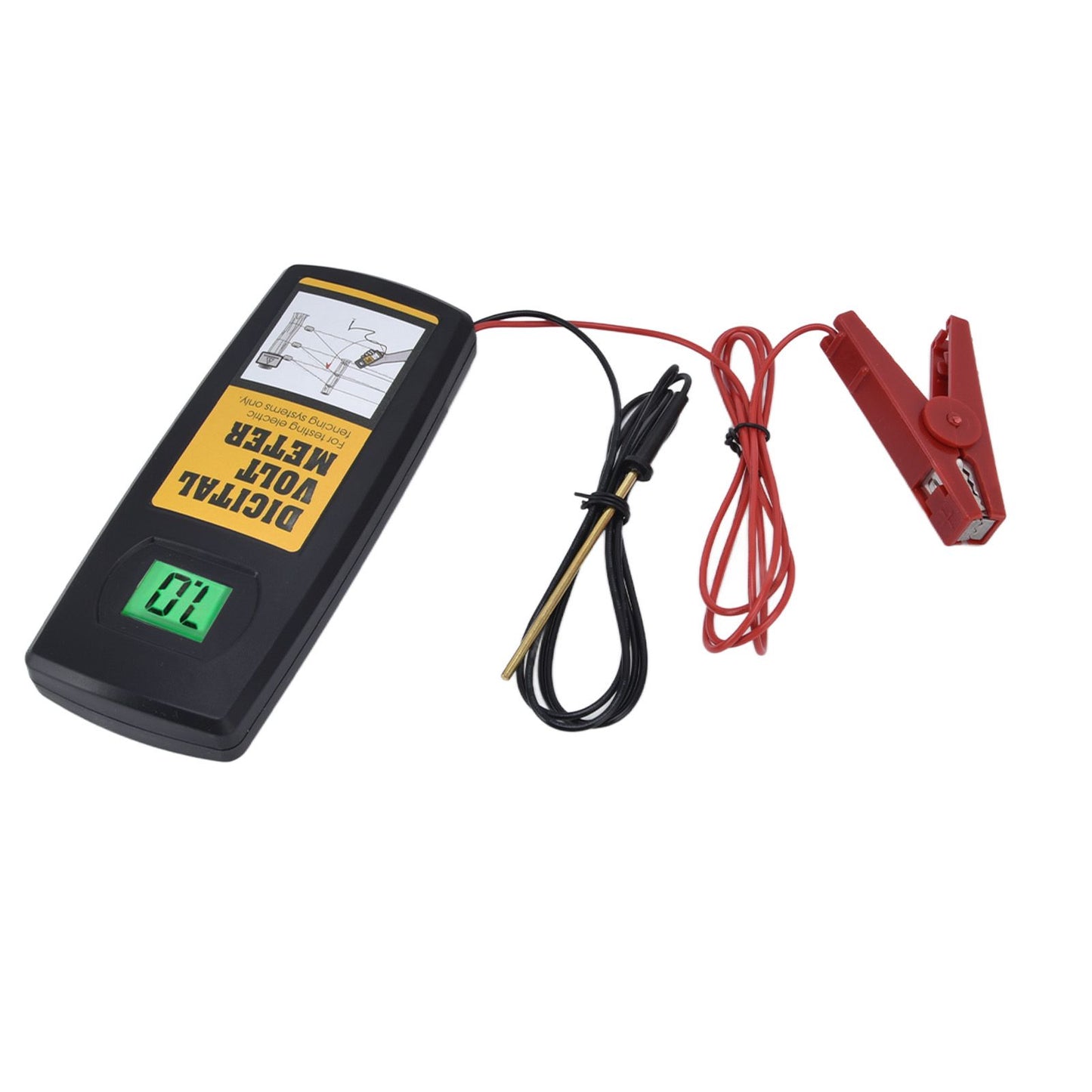 Electric Fence Voltage Meter 9.9KV LCD Digital Display Voltage Tester with Backlight 200-9900V V1294-YM0523-3111220061611