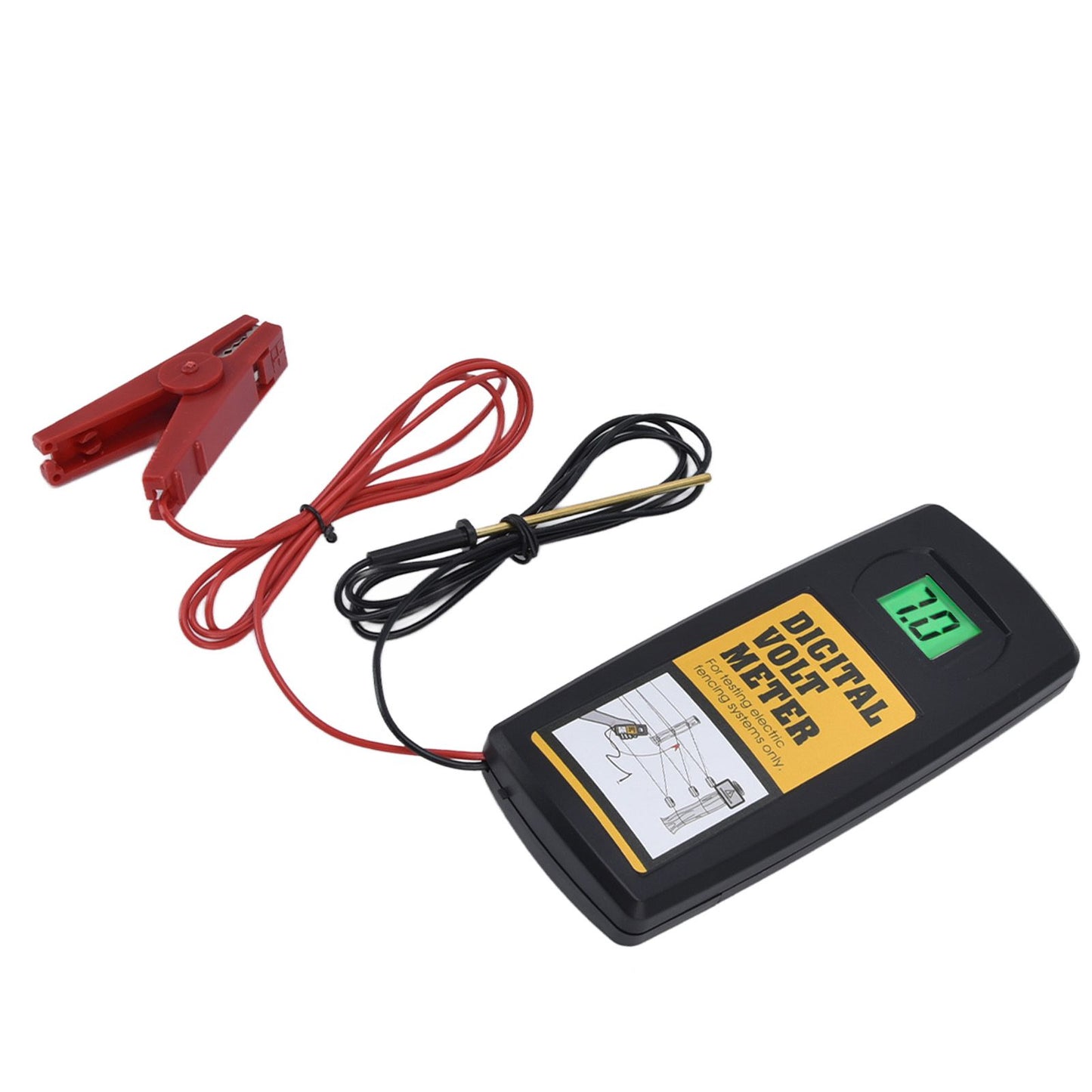 Electric Fence Voltage Meter 9.9KV LCD Digital Display Voltage Tester with Backlight 200-9900V V1294-YM0523-3111220061611