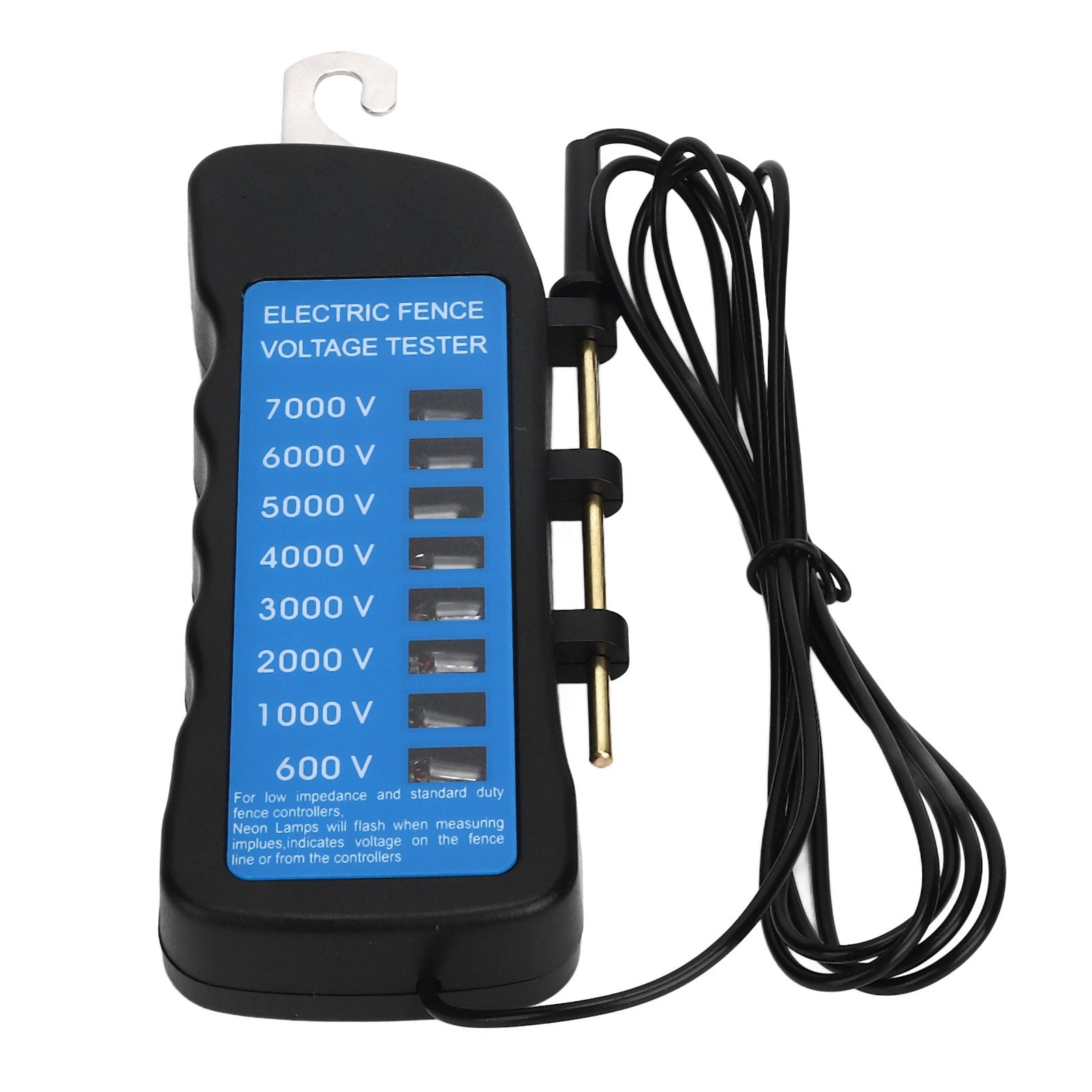 Electric Fence Tester Multi Light Voltage Detection Portable for Farm Supply Fencing ABS 7000V V1294-YM0523-3111220063011