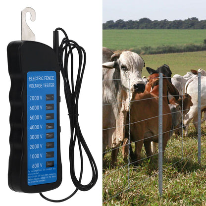Electric Fence Tester Multi Light Voltage Detection Portable for Farm Supply Fencing ABS 7000V V1294-YM0523-3111220063011