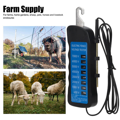 Electric Fence Tester Multi Light Voltage Detection Portable for Farm Supply Fencing ABS 7000V V1294-YM0523-3111220063011