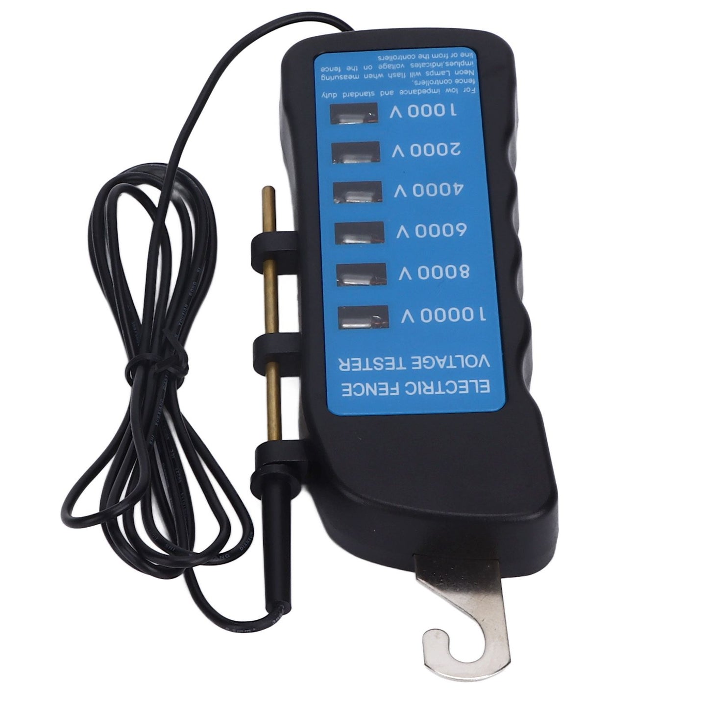 Electric Fence Tester Voltage Meter 10000V Waterproof Portable Tool with 6pcs Light for Farm V1294-YM0523-3111220063111