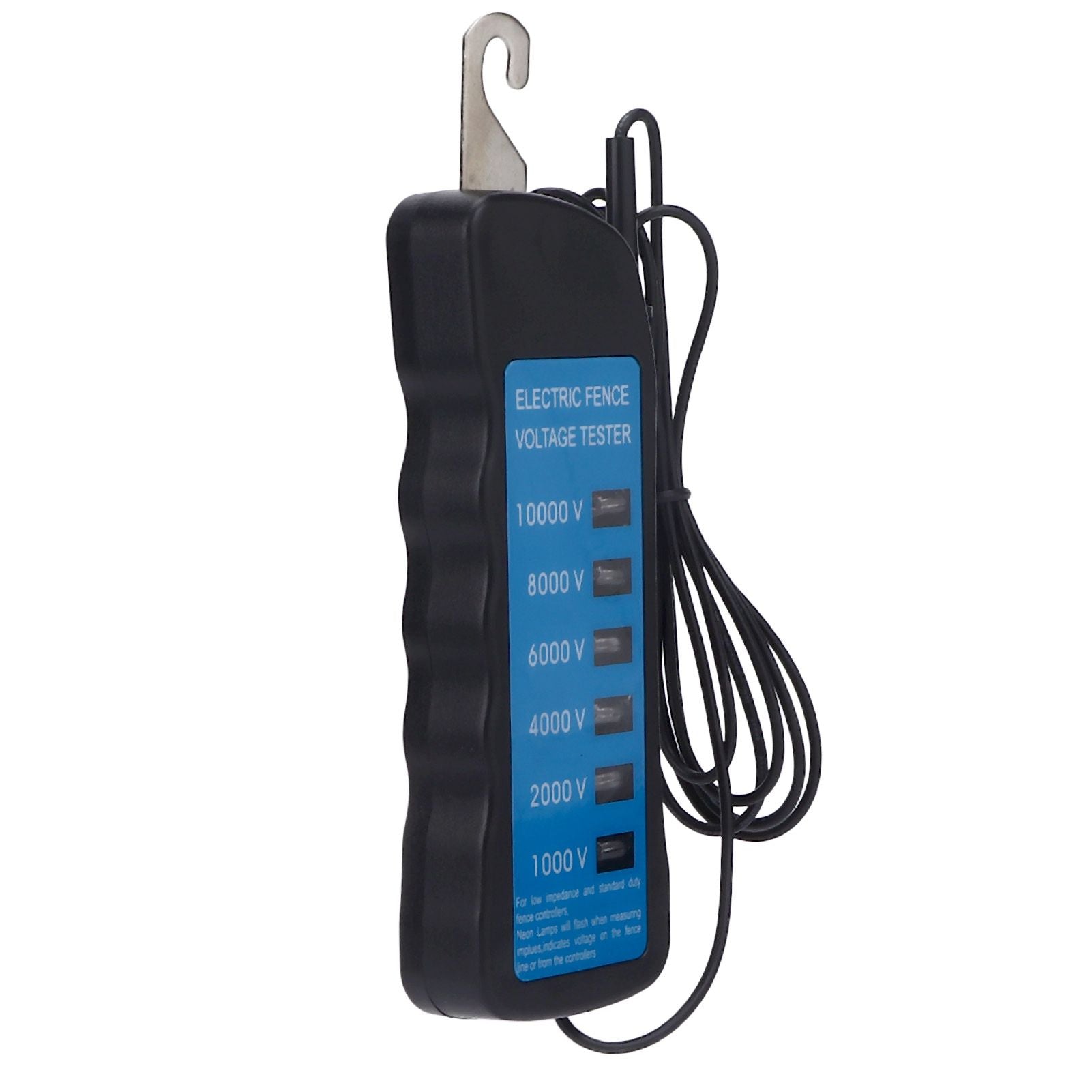 Electric Fence Tester Voltage Meter 10000V Waterproof Portable Tool with 6pcs Light for Farm V1294-YM0523-3111220063111