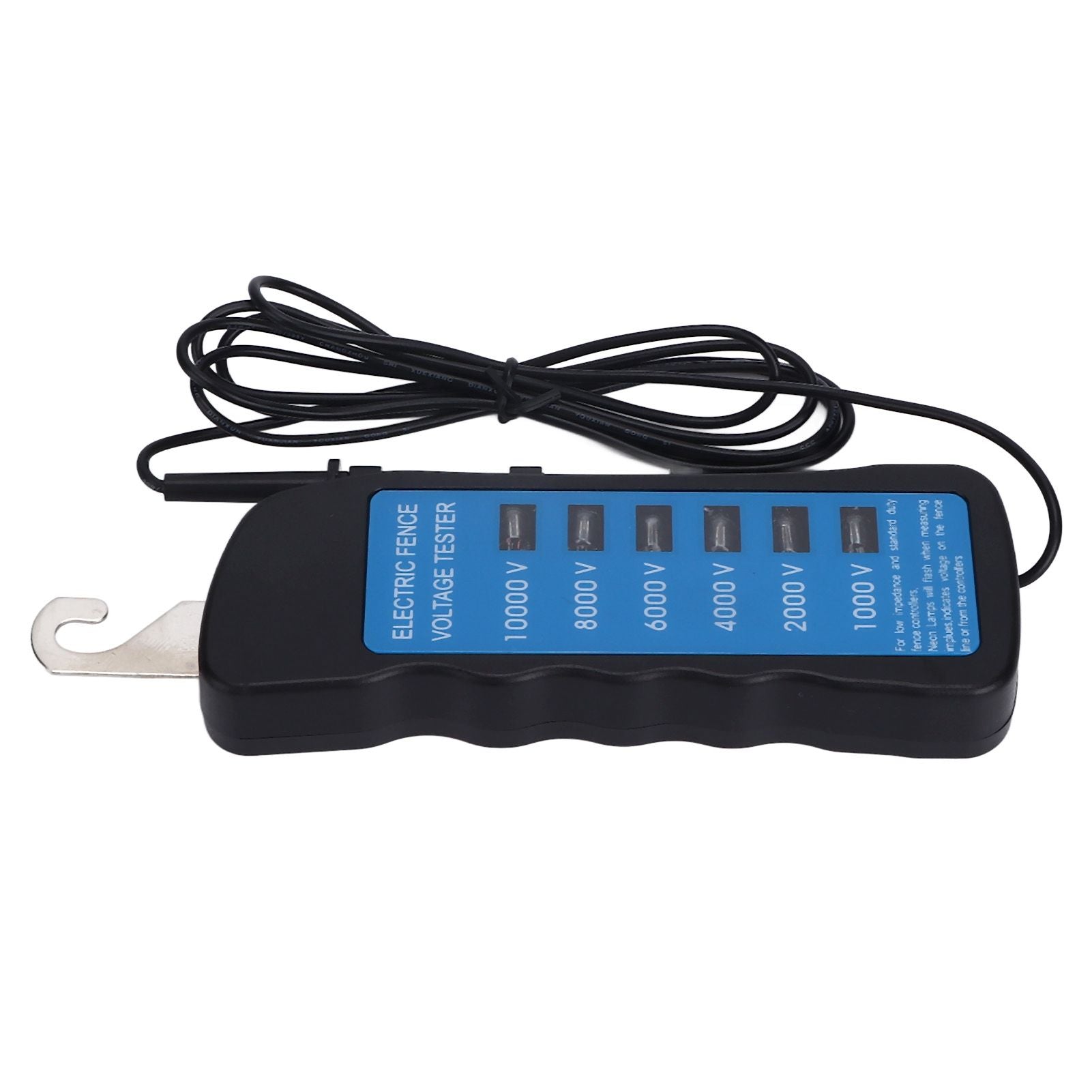 Electric Fence Tester Voltage Meter 10000V Waterproof Portable Tool with 6pcs Light for Farm V1294-YM0523-3111220063111