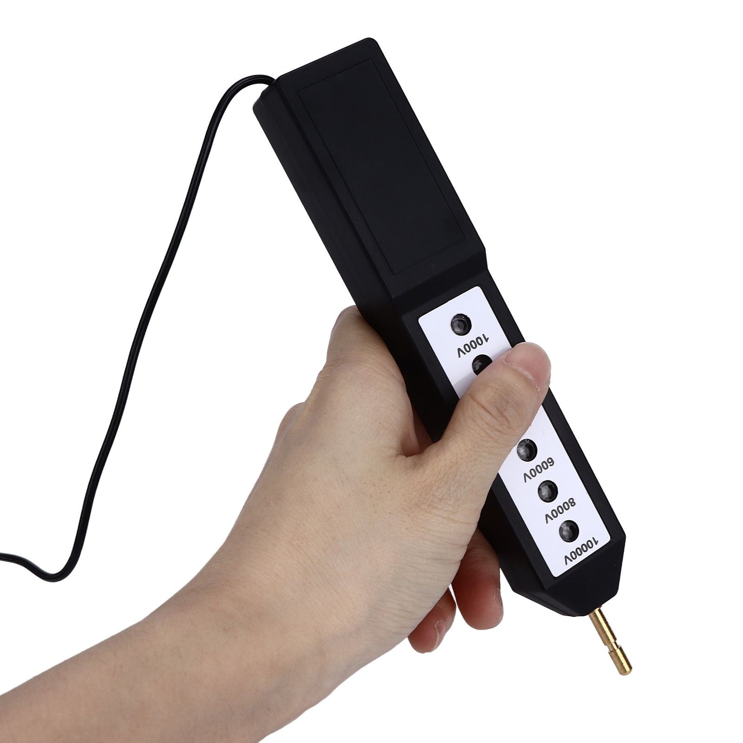 Electric Fence Tester Waterproof Voltage Meter 10KV Portable Tool with 6pcs Light for Farm V1294-YM0523-3111220064011