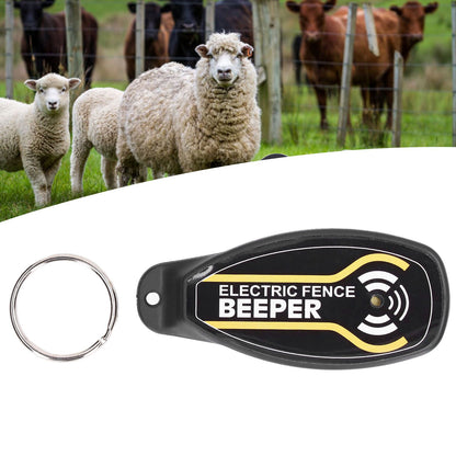 Electric Fence Beeper Portable Electric Fence Key Ring Beeper with On Off Button and Light V1294-YM0523-3111220064311