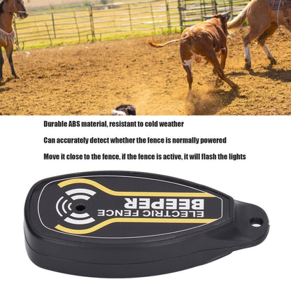 Electric Fence Beeper Portable Electric Fence Key Ring Beeper with On Off Button and Light V1294-YM0523-3111220064311