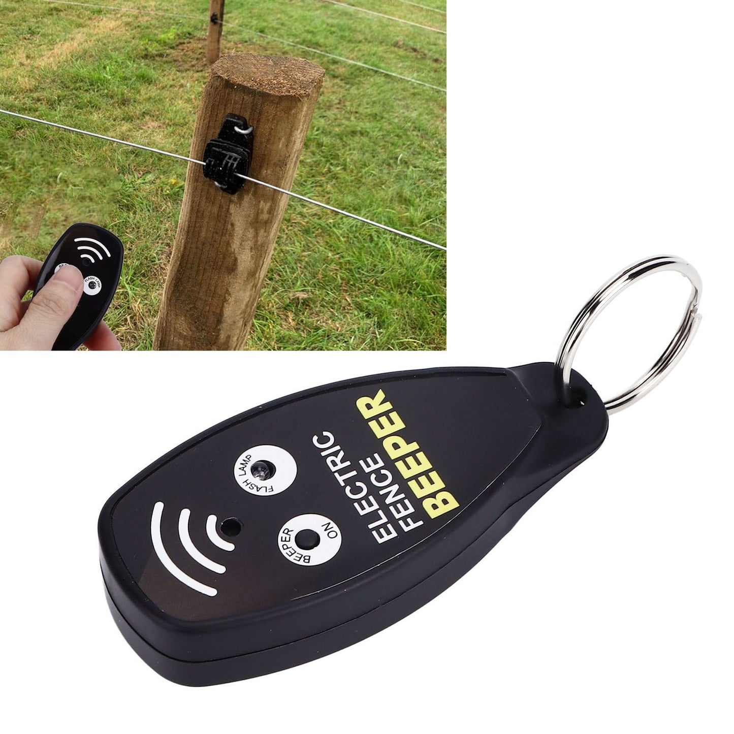 Electric Fence Beeper Portable Fence Voltage Tester Gardening Tool with Red Light for Farms V1294-YM0523-3111220064611