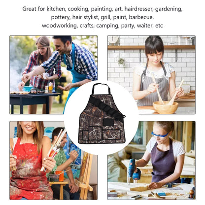 BBQ Apron Oxford Cloth Lightweight Kitchen Chef Grilling Apron for BBQ Grilling Cooking Reed Color V1294-YM0523-3111220066012