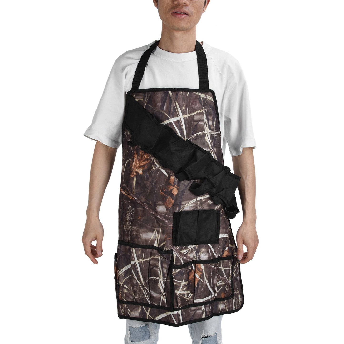 BBQ Apron Oxford Cloth Lightweight Kitchen Chef Grilling Apron for BBQ Grilling Cooking Reed Color V1294-YM0523-3111220066012