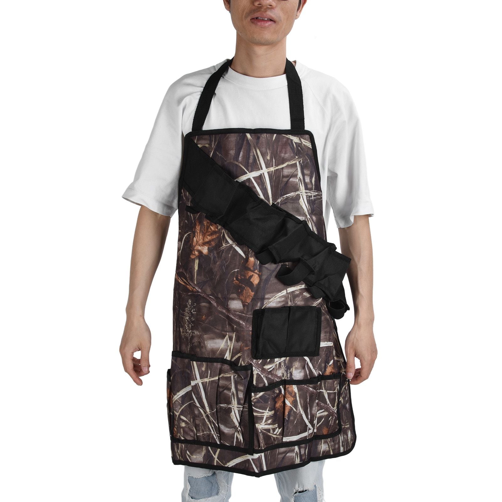 BBQ Apron Oxford Cloth Lightweight Kitchen Chef Grilling Apron for BBQ Grilling Cooking Reed Color V1294-YM0523-3111220066012