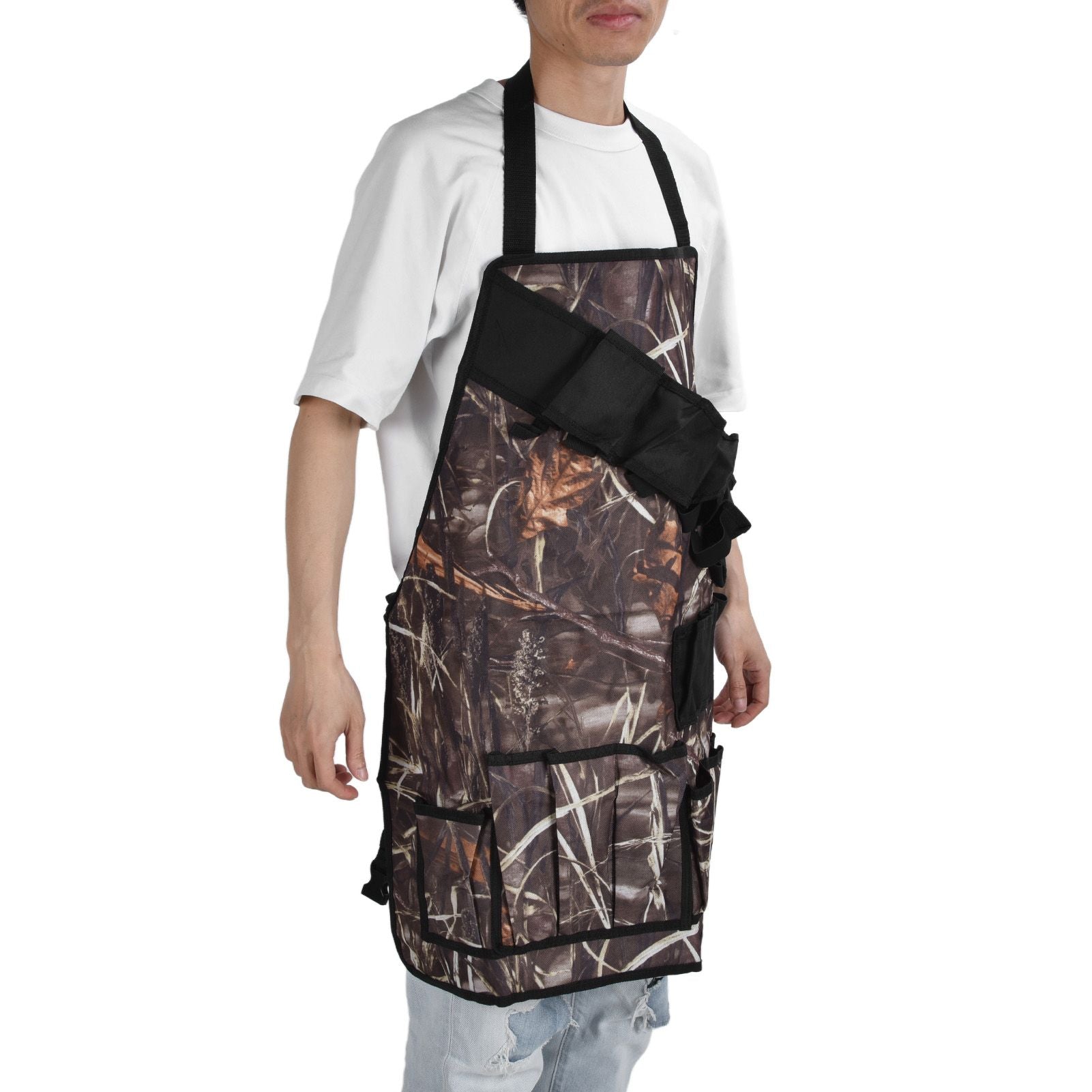BBQ Apron Oxford Cloth Lightweight Kitchen Chef Grilling Apron for BBQ Grilling Cooking Reed Color V1294-YM0523-3111220066012