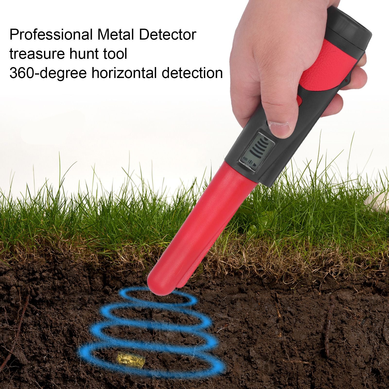 Metal Detector Professional High Sensitivity Portable Handheld Metal Detector with LCD Display Flashlight V1294-YM0523-3111220069211