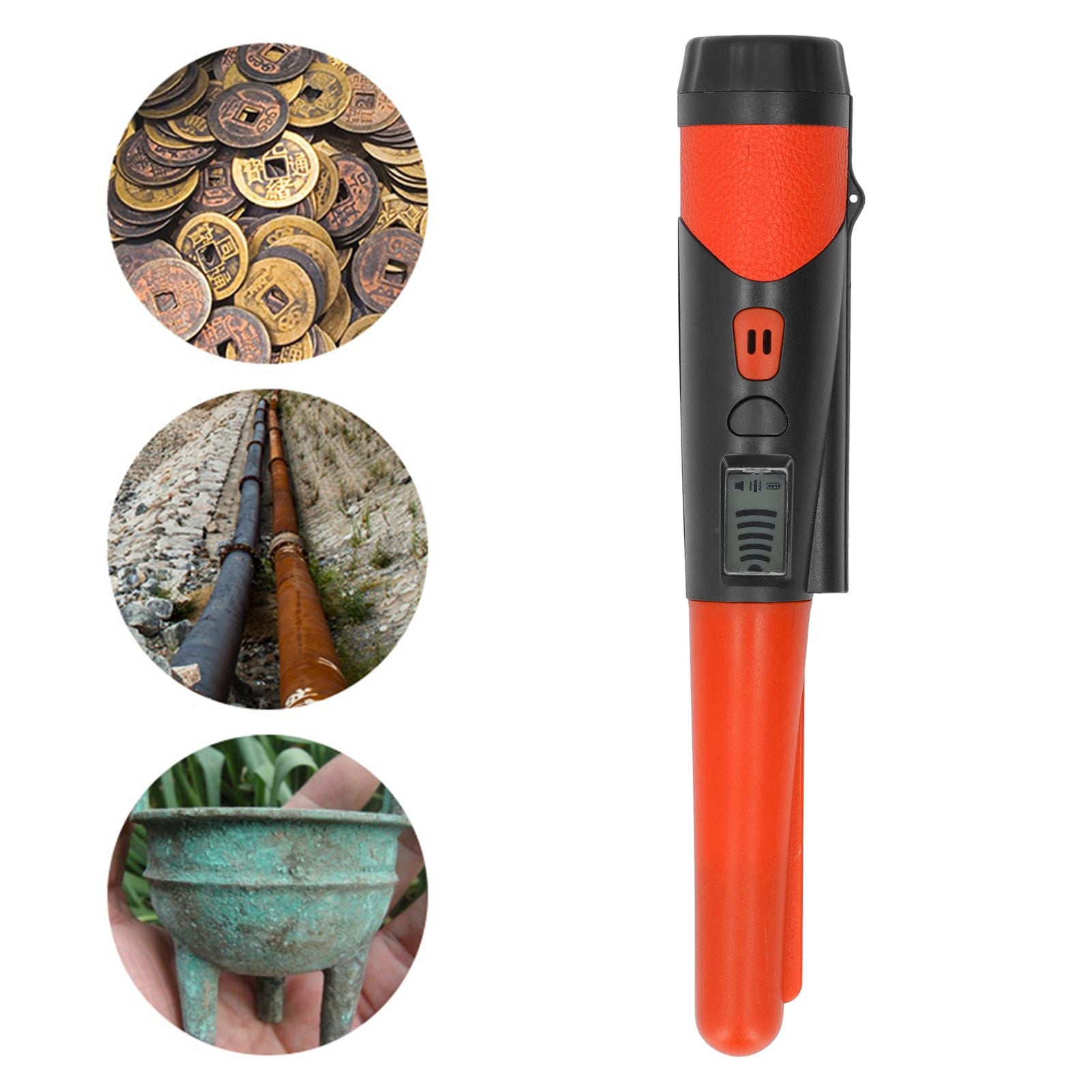 Metal Detector Professional High Sensitivity Portable Handheld Metal Detector with LCD Display Flashlight V1294-YM0523-3111220069212