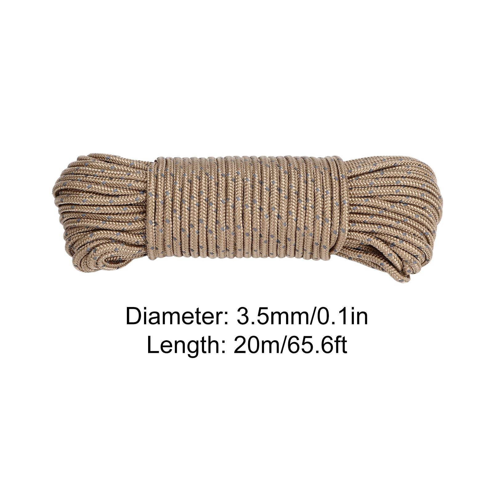 20m Camping Cord 3.5mm Diameter Reflective Tent Rope Camping High Strength Guyline for Ourdoor V1294-YM0523-3111220069411
