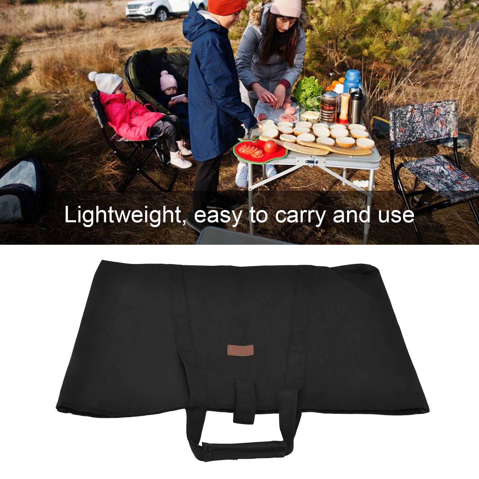 Folding Table Storage Bag Sponge Interlayer Waterproof Oxford Cloth Black Outdoor Multifunctional Carrying V1294-YM0523-3111220069511