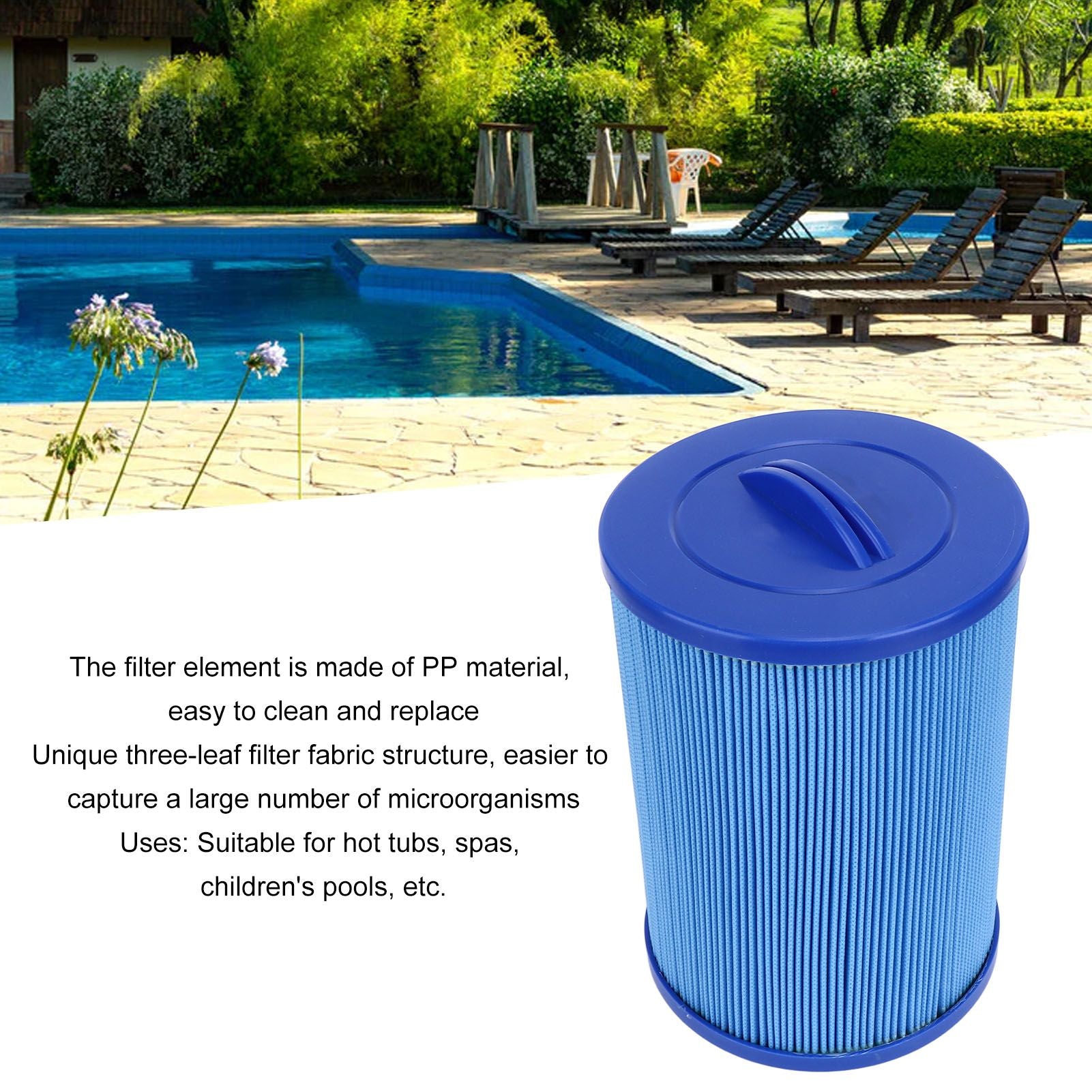 Male Thread G1 1/2 Pool Filter PP Children's SPA Filter Element Replacement for Pleatco PWW50L V1294-YM0523-3111220070311